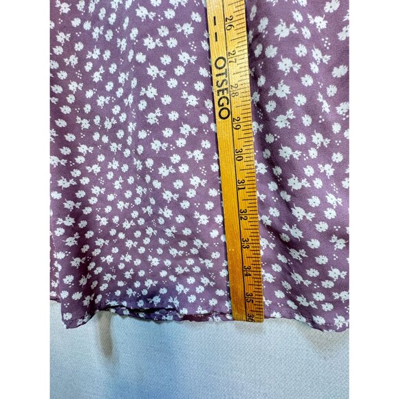 Monteau Los Angeles Womens Floral Cinched Front Sundress Sze M Mauve Floral Boho - Picture 8 of 13